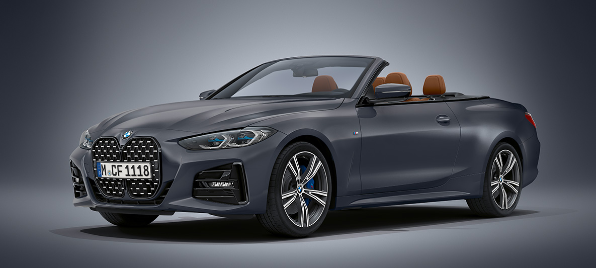 BMW kabriolet serije 4 Individual Frozen Deep Grey metalik G23 2020 BMW kabriolet serije 4 Individual Frozen Deep Grey metalik G23 2020 parkiran