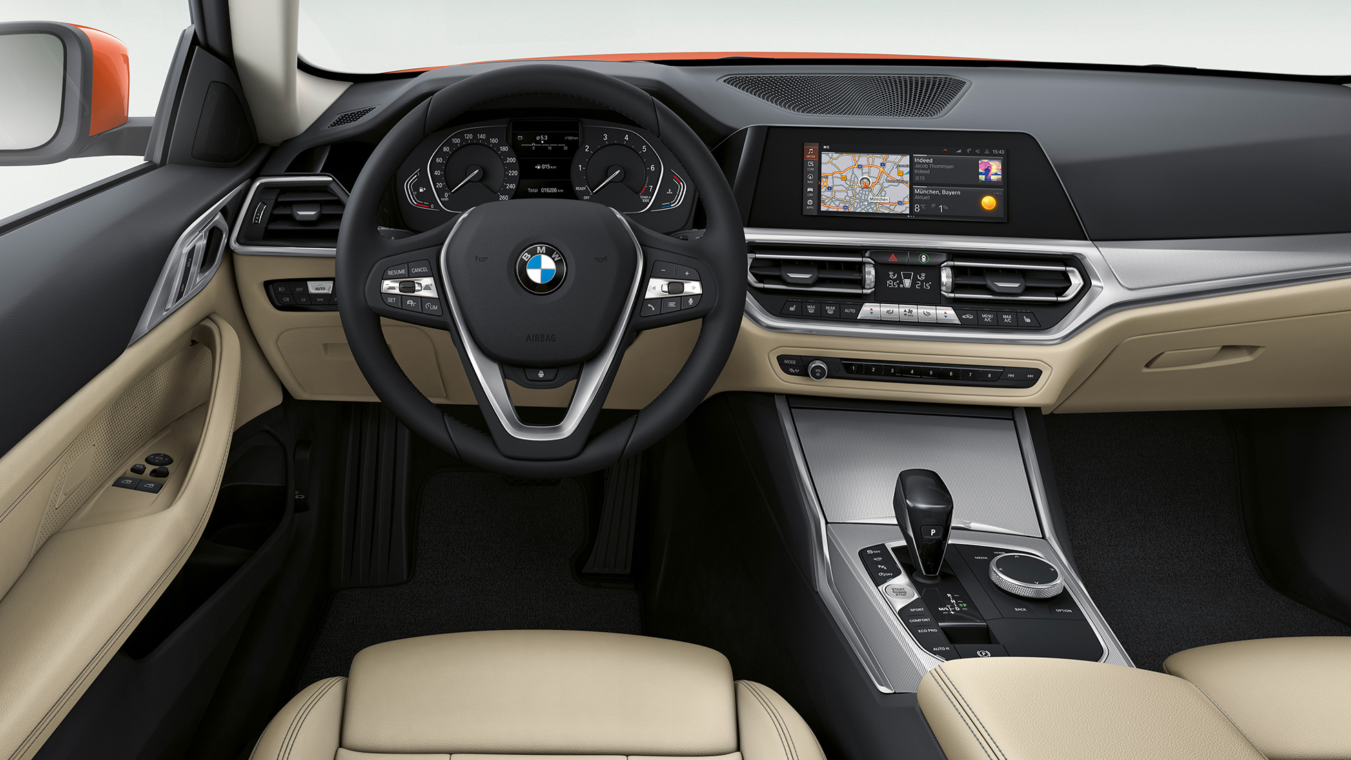 BMW kupe serija 4 osnovni paket opreme G22 2020 BMW kupe serija 4 G22 2020 osnovni paket opreme u kabini