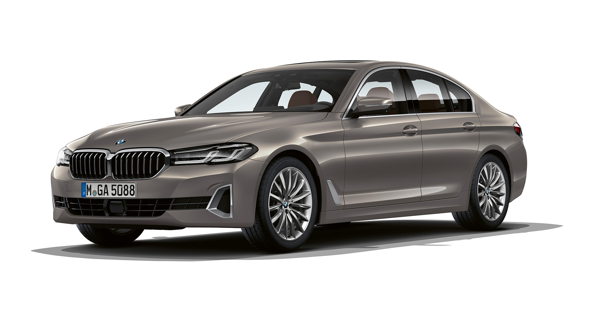 BMW Serija 5 Sedan G30 Luxury Line prednji deo BMW Serija 5 Sedan 520d xDrive G30 2020 Luxury Line u Bernina Grey prednji deo