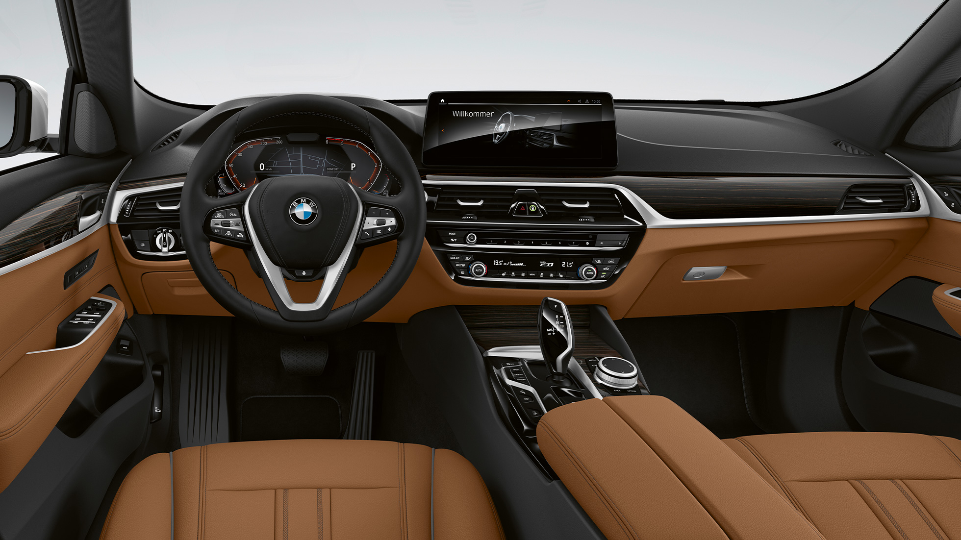 Kabina BMW Serije 6 Gran Turismo osnovna oprema G32 2020 BMW Serije 6 Gran Turismo G32 620d 2020 osnovna oprema koža „Dakota“ Cognac/Black enterijer