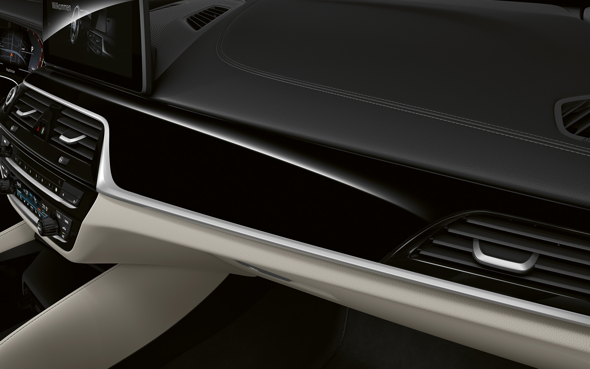 BMW Individual unutrašnji ukrasni elementi piano crne boje BMW Serija 6 Gran kupe 2020 G32 BMW Individual unutrašnji ukrasni elementi piano crne boje BMW Serija 6 Gran kupe G32 2020 unutrašnjost kabine
