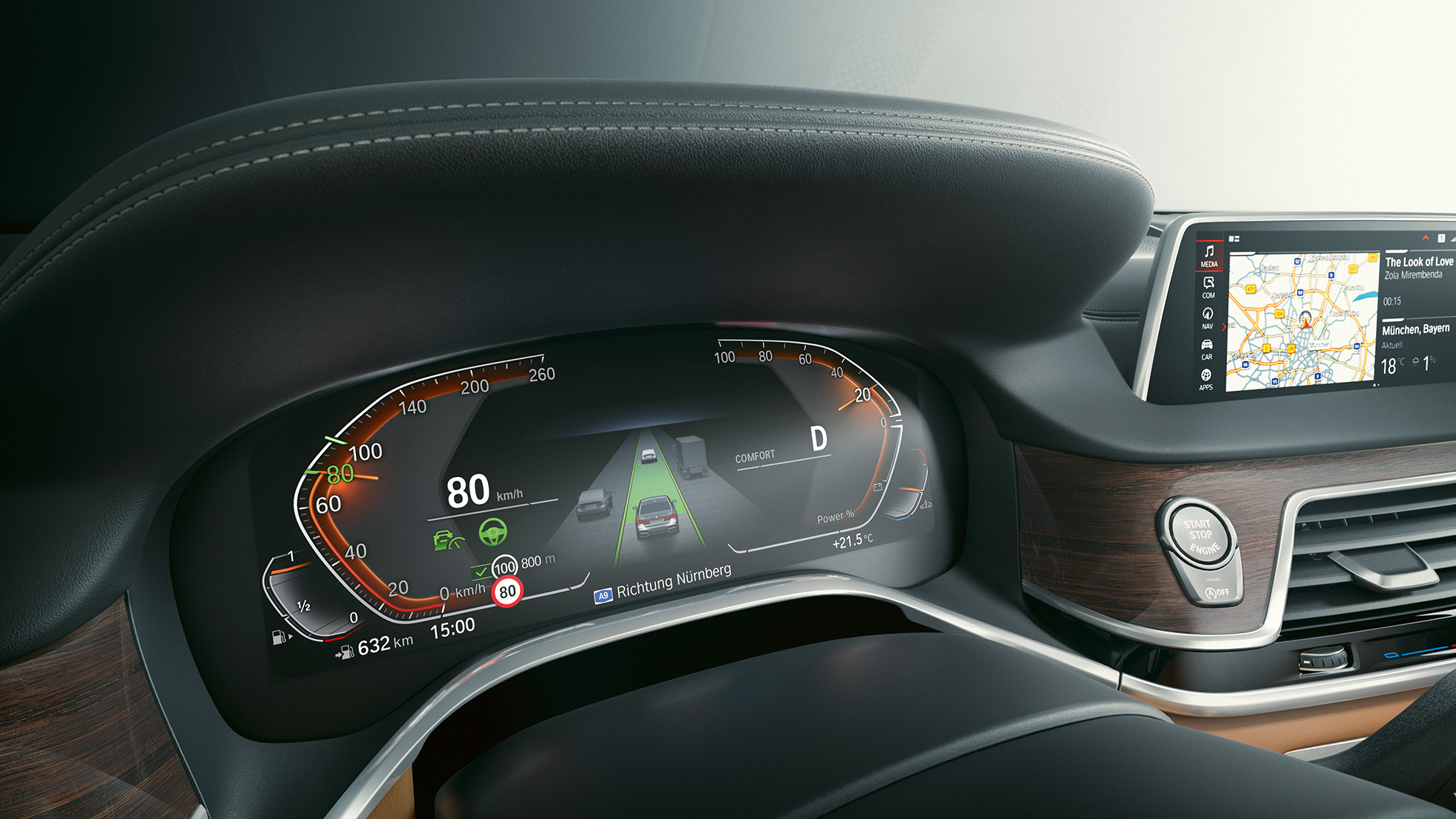 BMW Serije 7 Sedan: BMW Live Cockpit Professional BMW Serije 7 Sedan: pogled izbliza na BMW Live Cockpit Professional
