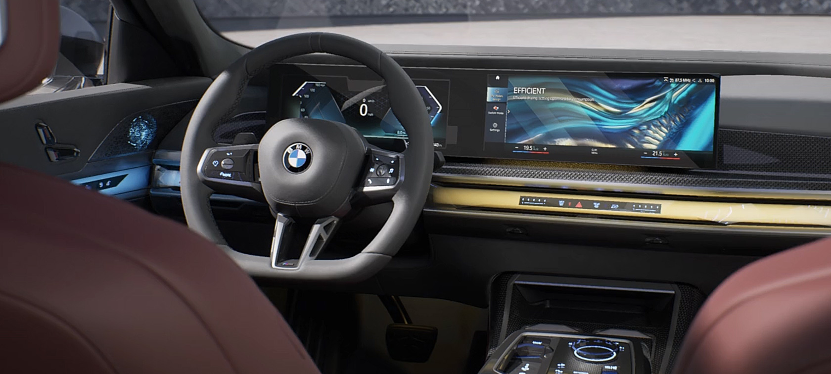Unutrašnji dizajn BMW Serije 7 Sedan G70 ICE 740i M sports paket BMW Serije 7 Sedan G70 ICE 740i M sports paket unutrašnji dizajn