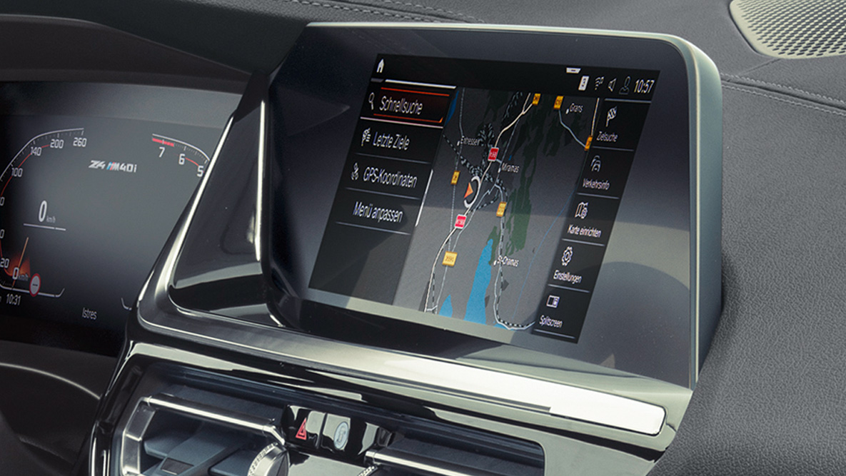 BMW Intelligent Personal Assistant BMW Z4 M40i Roadster G29 BMW Intelligent Personal Assistant BMW Z4 M40i Roadster G29 2019 kontrolni displej