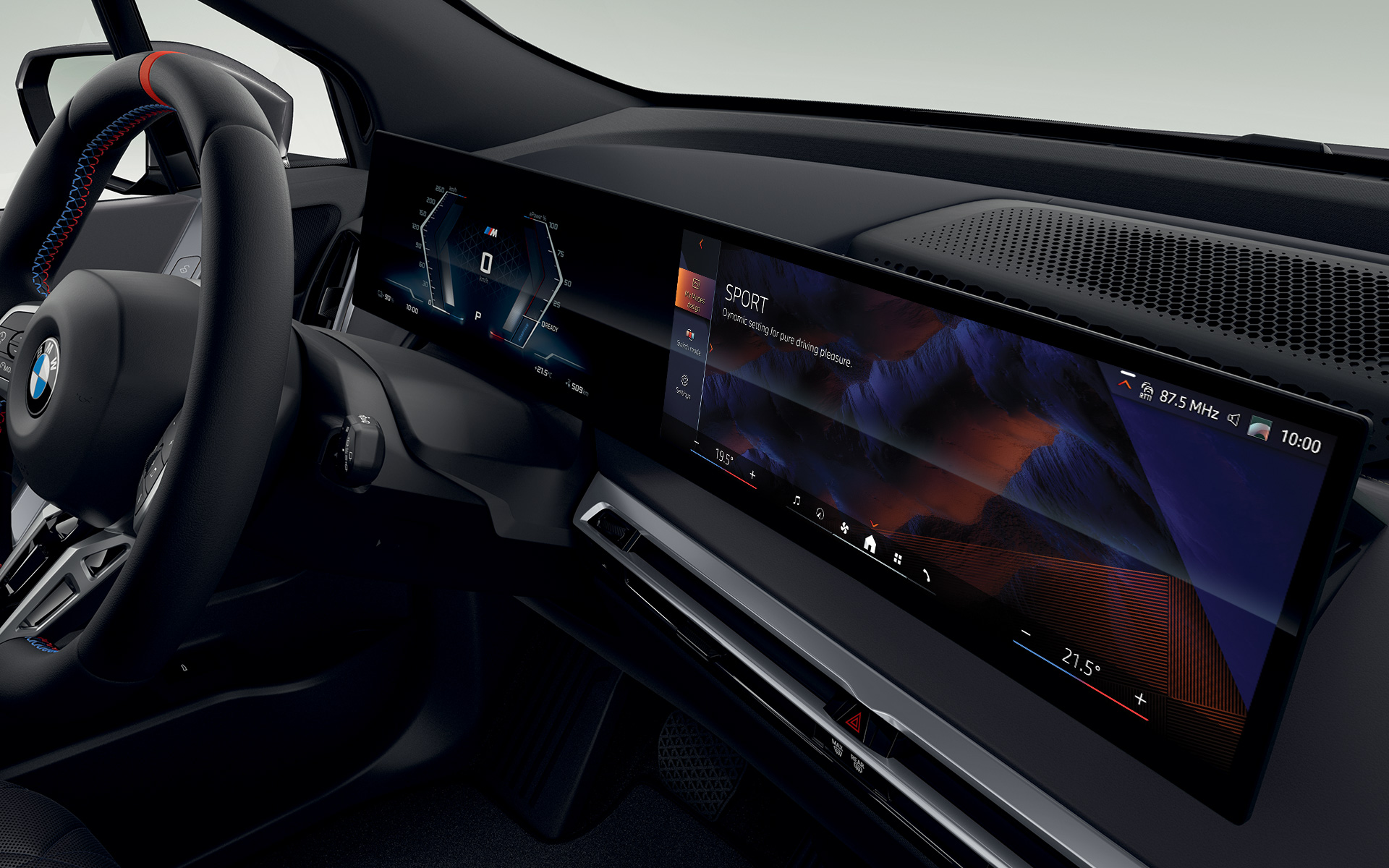 BMW zakrivljeni ekran BMW iX M60 i20 2022 električni SUV BMW iX M60 i20 električni SUV BMW zakrivljen ekran u enterijeru