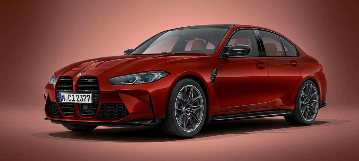 BMW Individual Dravit Grey metalizirani BMW M3 Sedan G80 2020 BMW M3 Sedan BMW Individual Dravit Grey metalizirani G80 2020 tročetvrtinski pogled spreda dok stoji