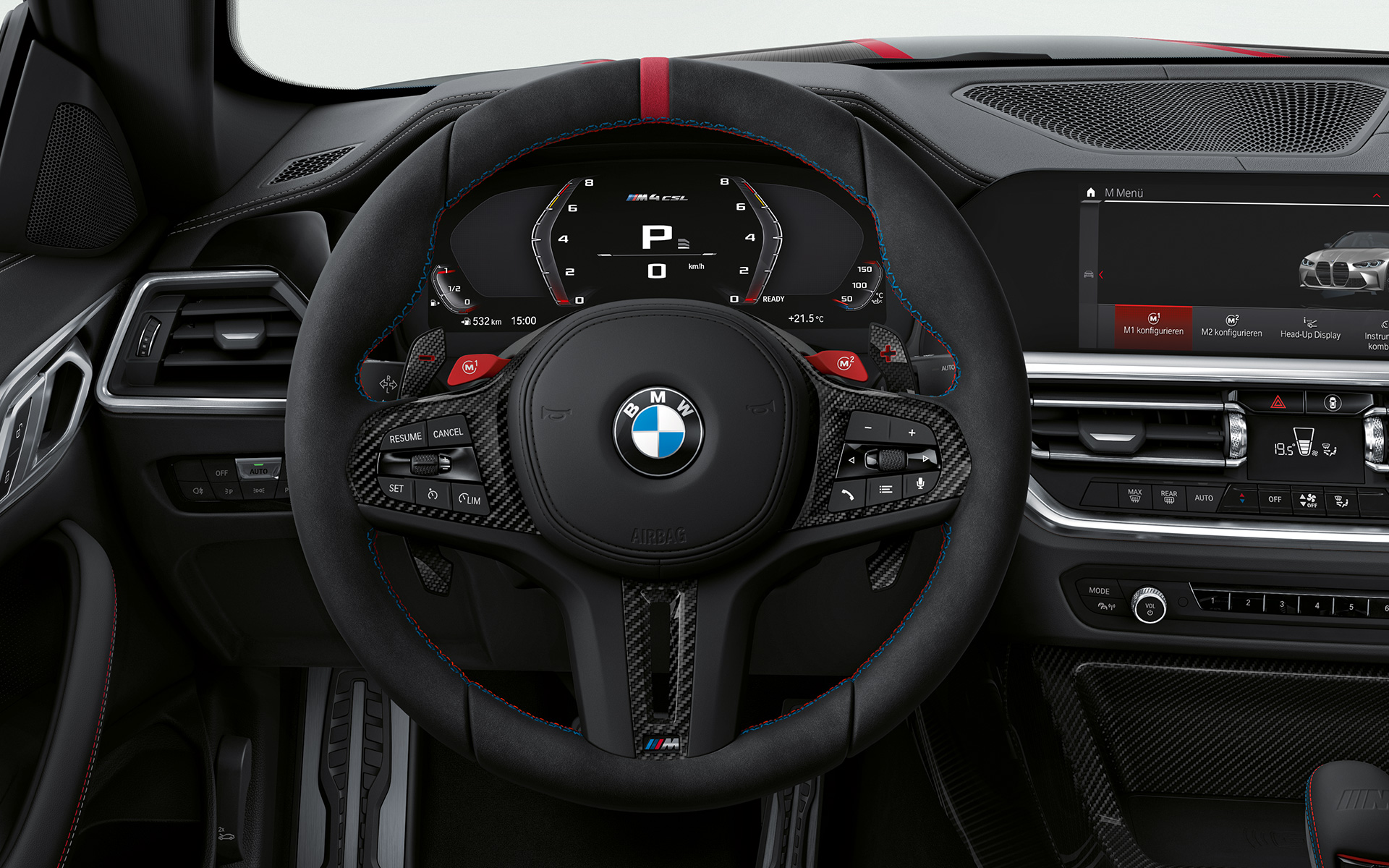 M kožni volan od alkantare BMW M4 CSL G82 BMW M4 CSL G82 Unutrašnjost M volan od alkantare