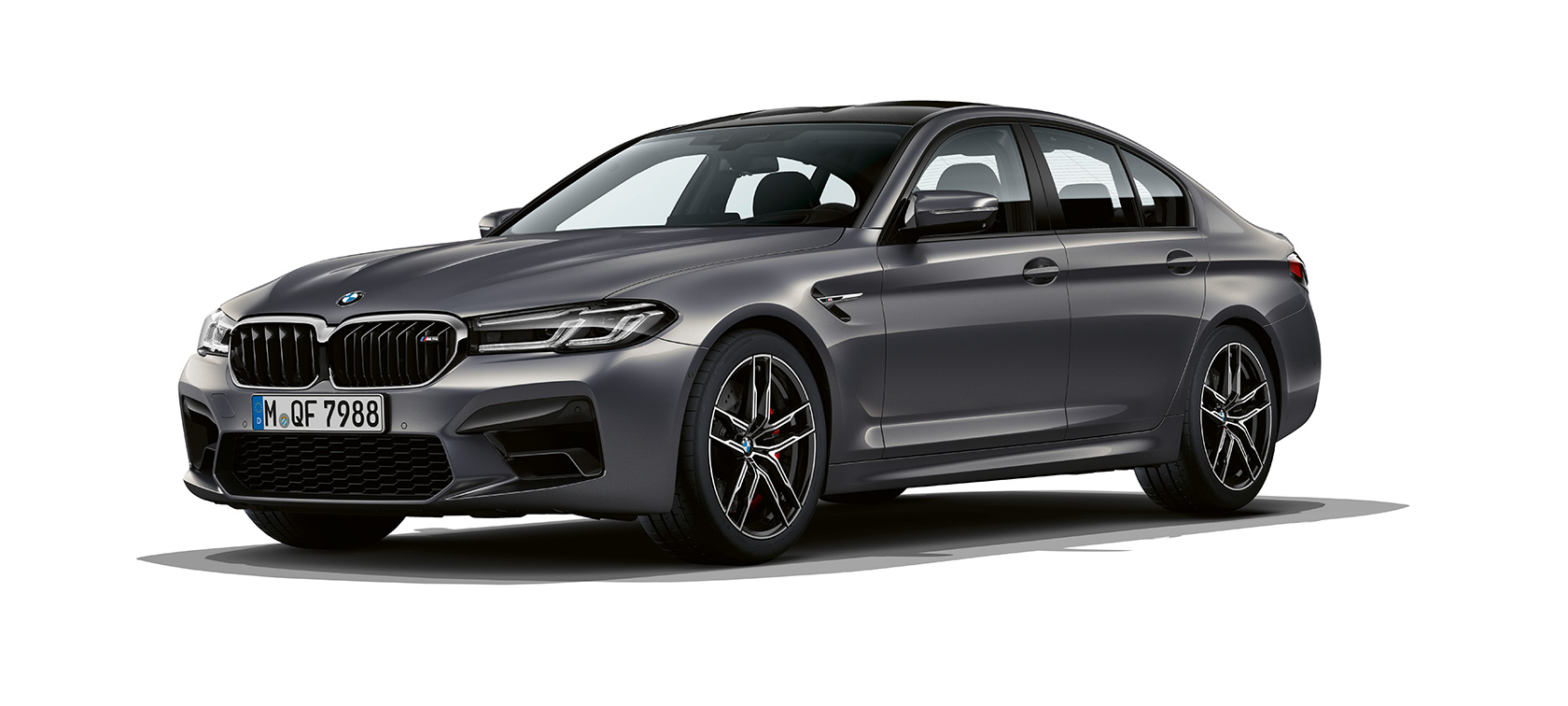 BMW M5 F90 2020 tročetvrtinski prednji prikaz BMW M5 F90 LCI Facelift 2020 brendovi Hatch sive metalik tročetvrtinski prednji prikaz