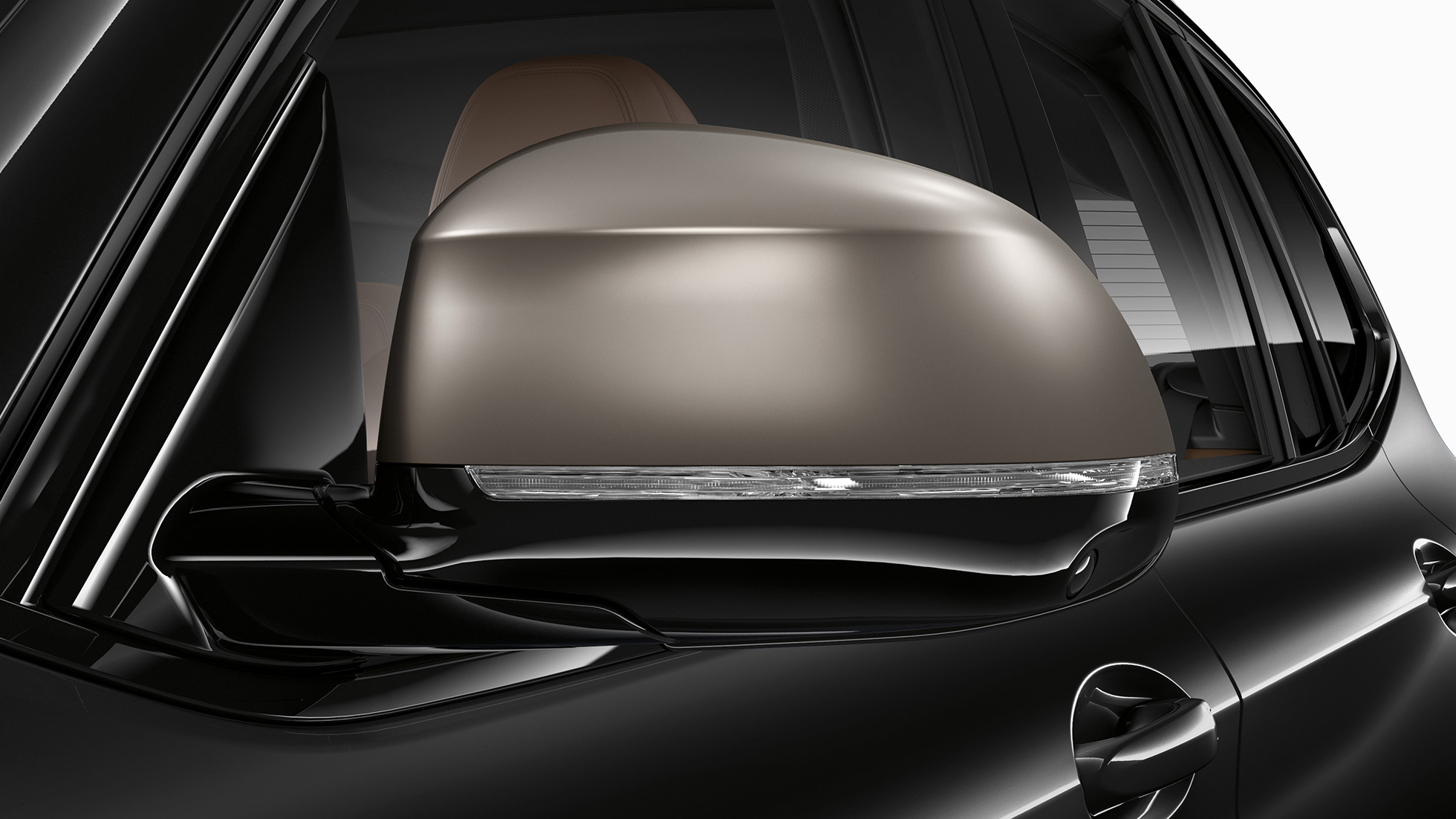 BMW X3 M40i i BMW X3 M40d, kape ogledala. BMW X3 M40i i BMW X3 M40d u boji Black Sapphire metaliziranoj, eksterijer, galvanizovane kape ogledala u boji Cerium Grey.