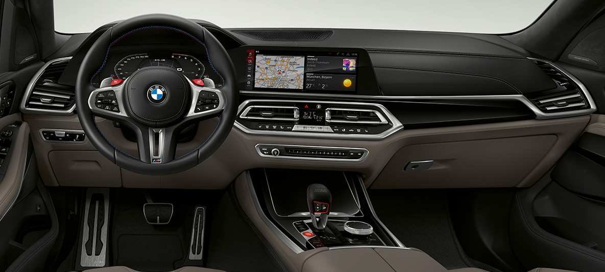 M kožni volan BMW X5 M F95 M kožni volan s kotrastnim šavovima BMW X5 M F95 2020 SUV kabina