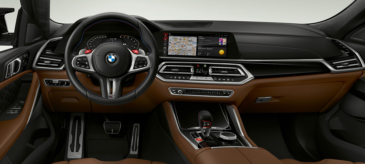M kožni volan BMW X6 M F96 M kožni volan s kotrastnim šavovima BMW X6 M F96 2020 SUV kabina
