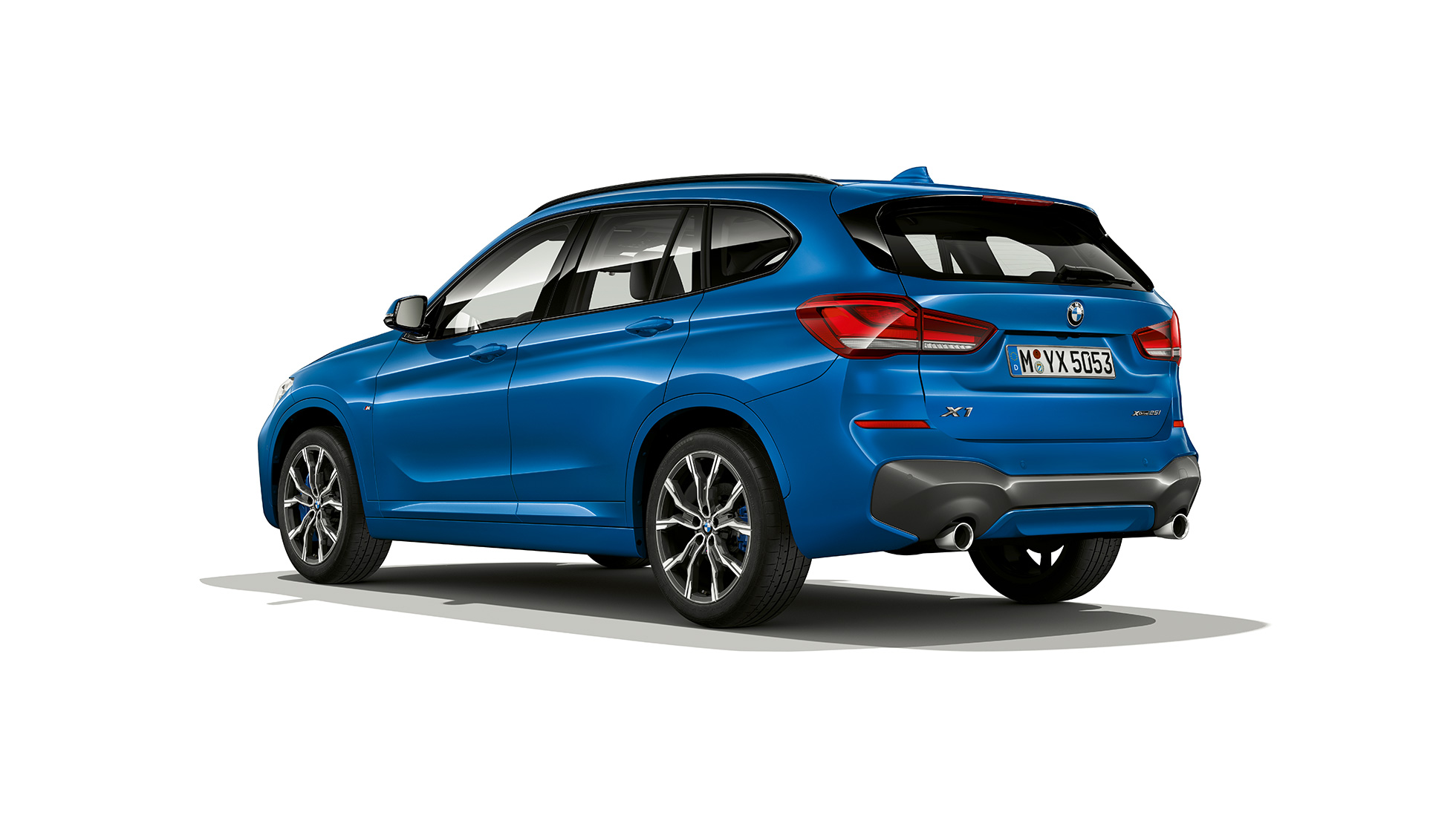 BMW X1, Model M Sport, thročetvrtinski pogled otpozadi BMW X1, Model M Sport, tročetvrtinski pogled otpozadi, studijski snimak