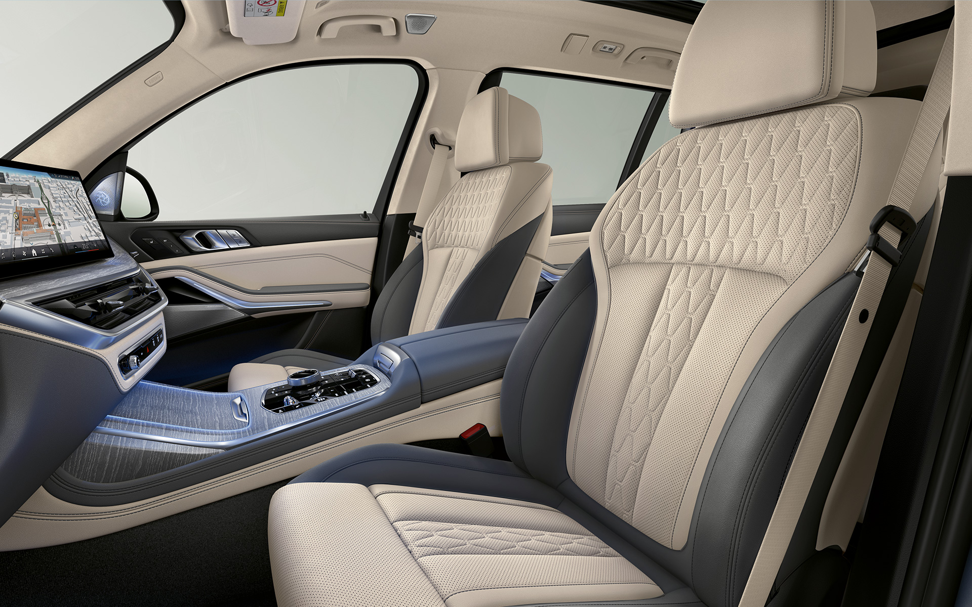 Sensafin presvlake bočni prikaz vozačevog sedišta BMW X7 G07 LCI