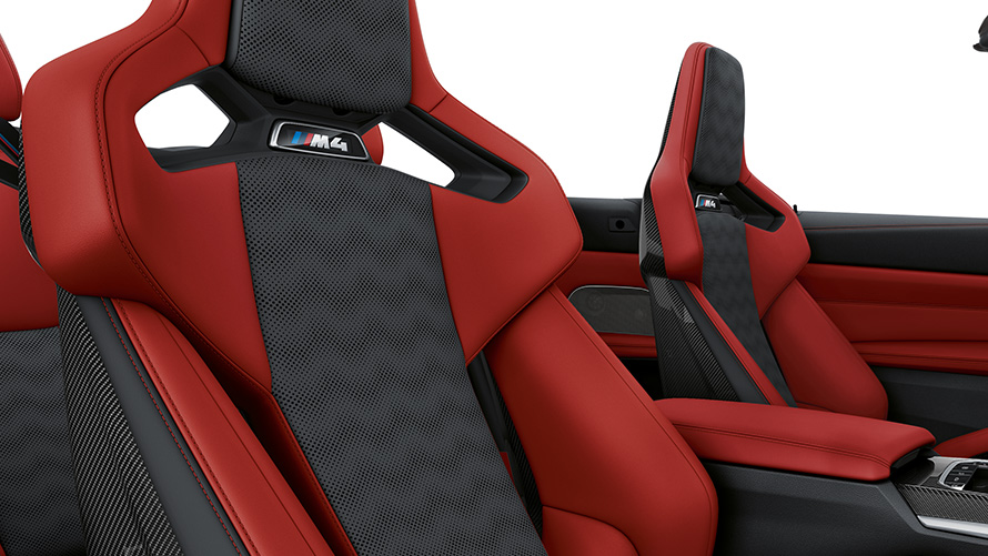 BMW M4 Cabrio G83 M Carbo sedišta BMW M4 Cabrio G83 M Carbo sedišta crveno/crna