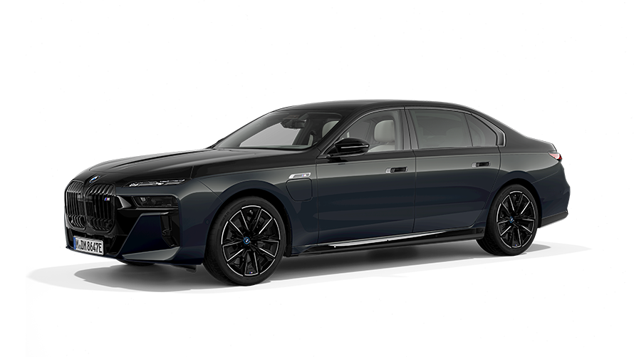 BMW M760e xDrive PHEV automobil tročetvrtinski prednji prikaz BMW M760e xDrive PHEV automobil tročetvrtinski prednji prikaz